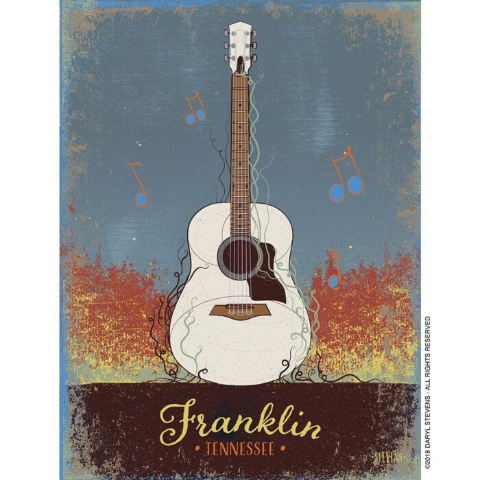 Franklin Art of Guitar Franklin Print by Daryl Stevens
