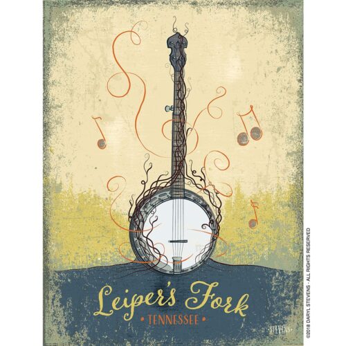Leiper's Fork Art Print of Banjo by Daryl Stevens