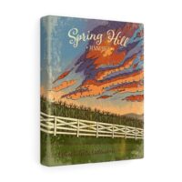 Spring Hill Canvas Art Print - "Sunset" - 8 x 10