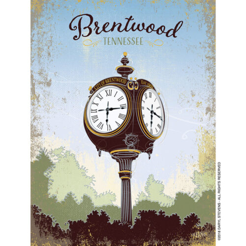 Brentwood Tennessee art Print by Daryl Stevens
