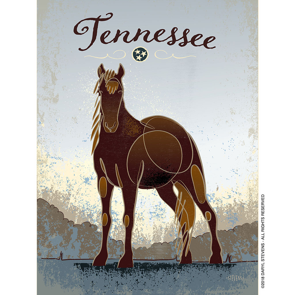 Tennessee Art Print – “Tennessee Stud” – 18 x 24 – Roots in Tennessee