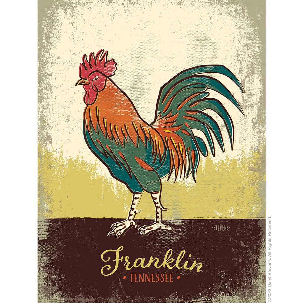 Franklin Rooster artwork by Daryl Stevens