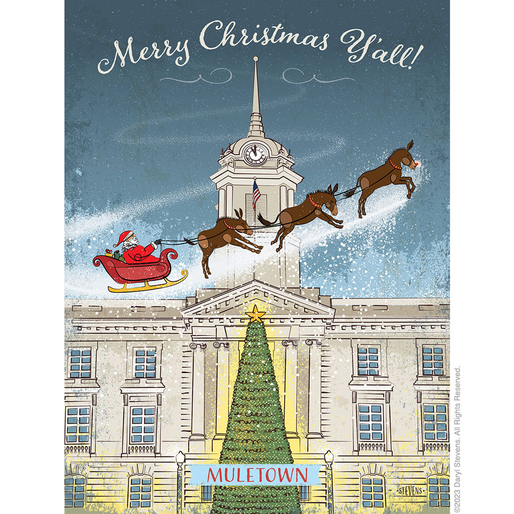 Muletown Christmas artwork by Daryl Stevens