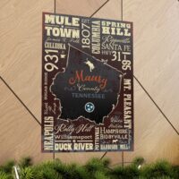 Maury County Art Print - "Maury County Places" - Image 5